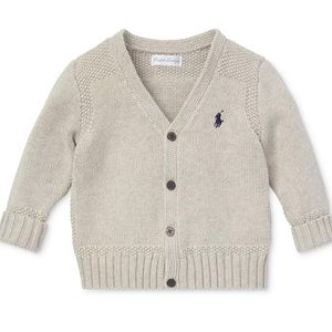 Ralph Lauren Baby Boys Combed Cotton V-Neck Cardigan